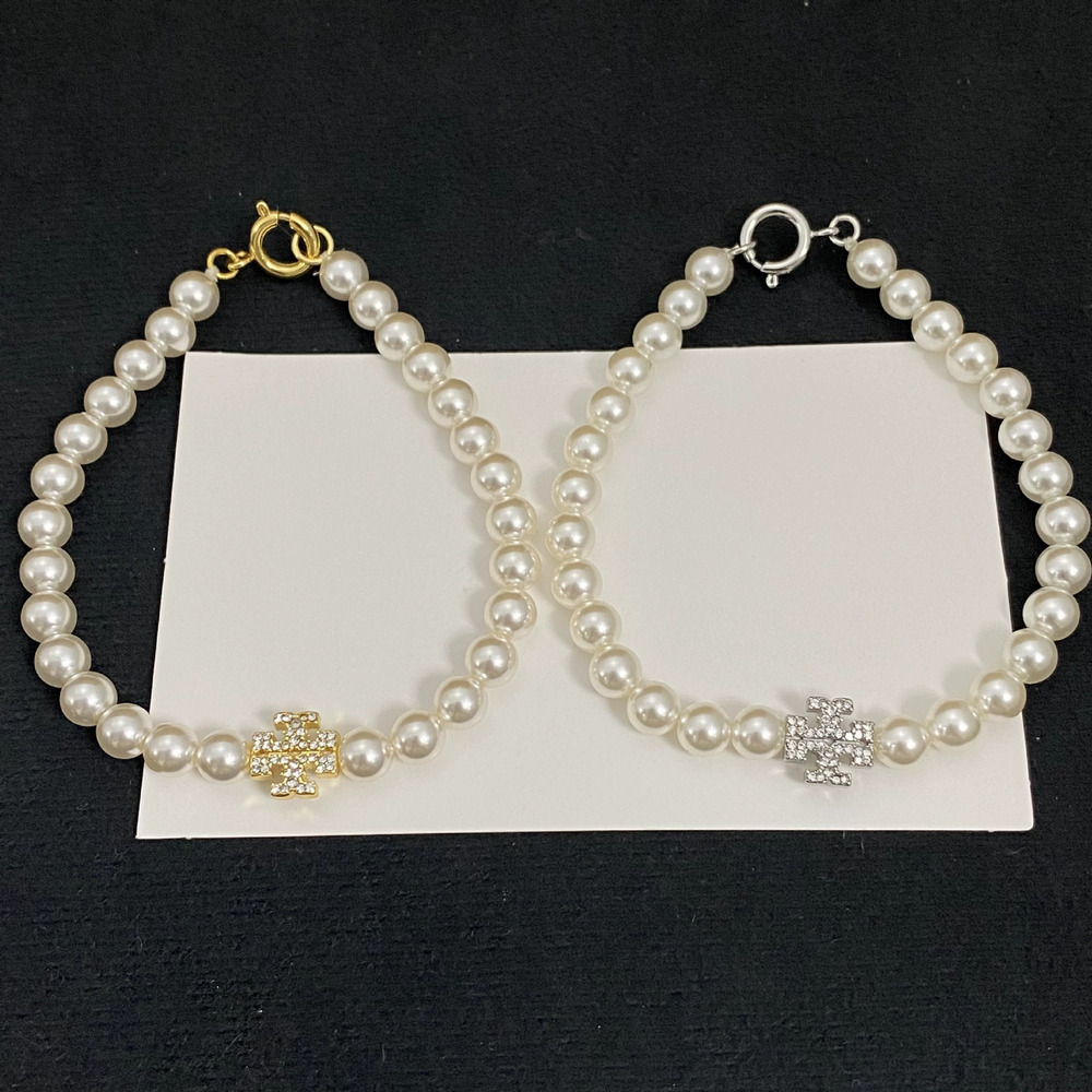 Tory Burch Full Diamond Letter Bracelet Metal